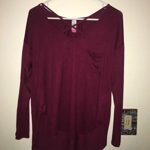 maroon long sleeve